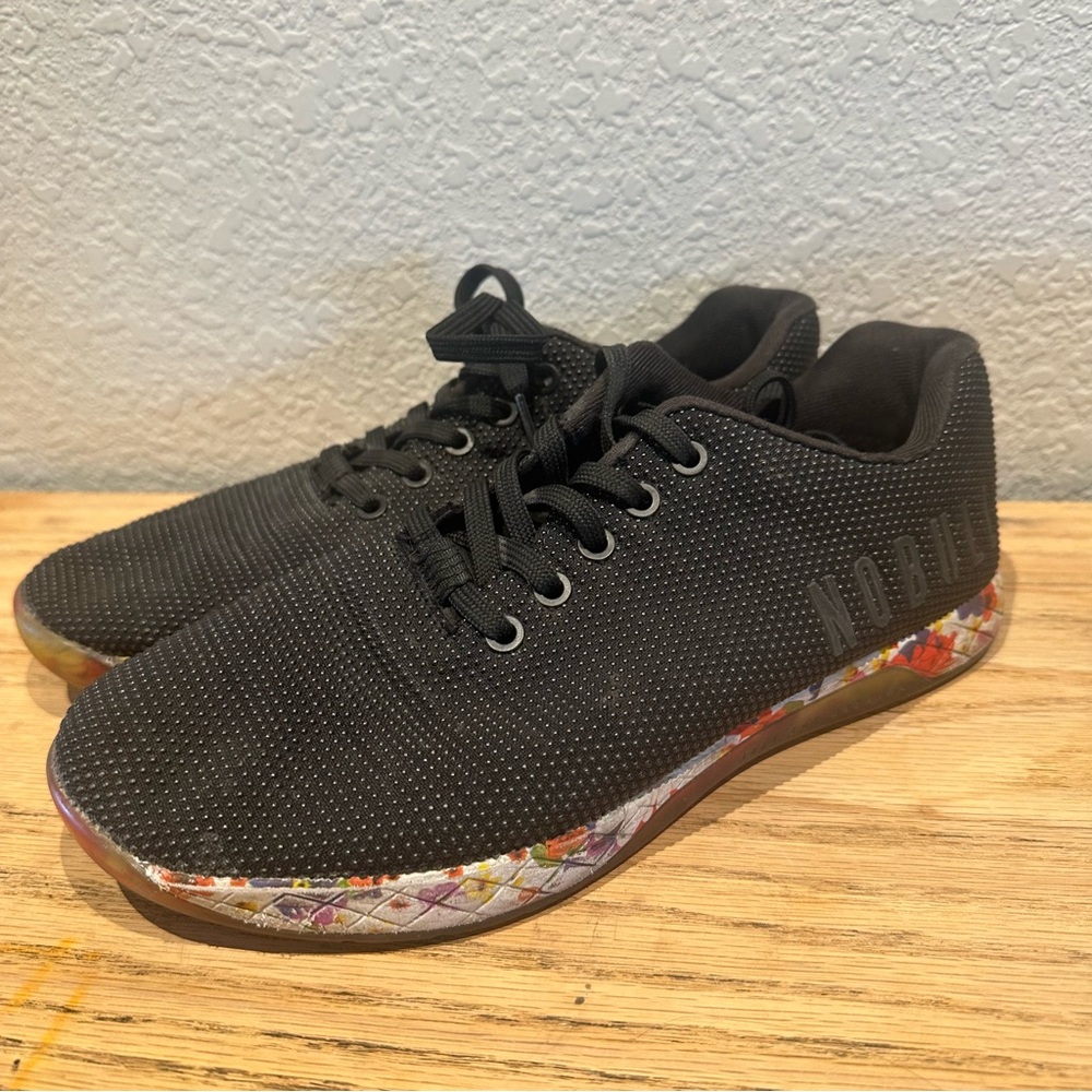 NOBULL Black Floral Sneakers Womens Size 8.5